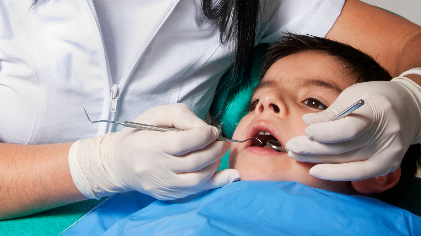 Image of child at dentist